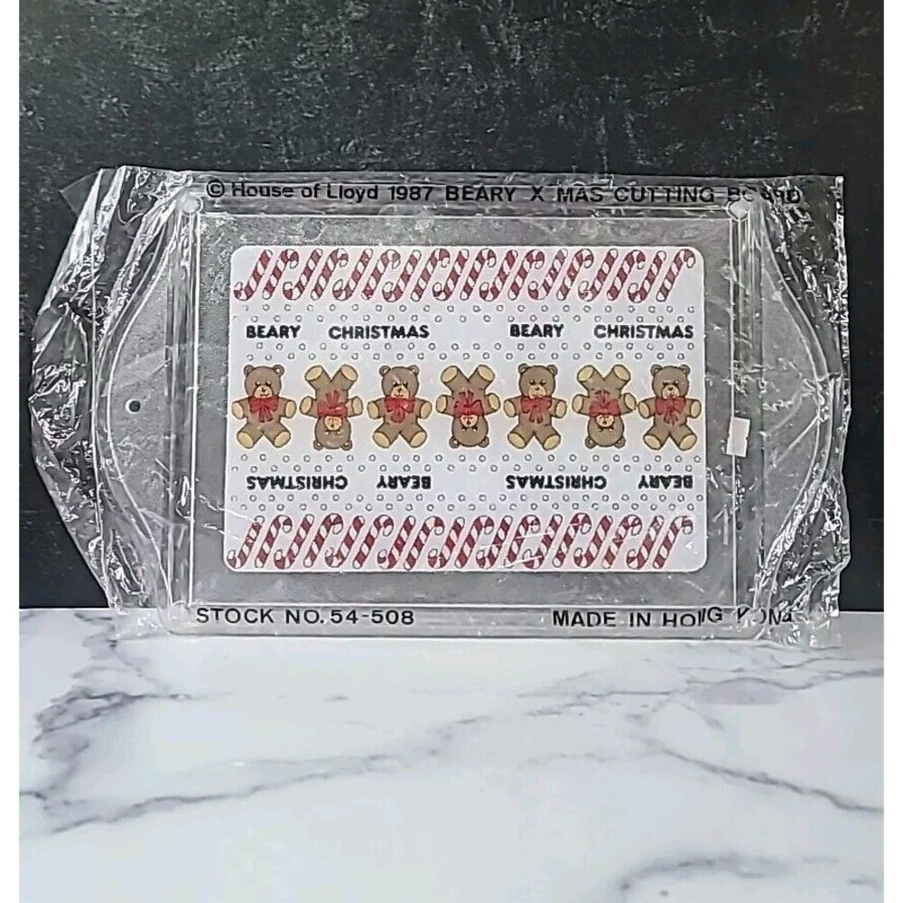 House Of Lloyd 1987 Beary Xmas Cutting Board